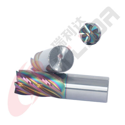 25mm 1" 6 Flutes Custom End Mill DLC Coating For CNC Milling Tools