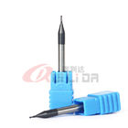 0.039" 1mm 2 Flute End Mill Steel Iron AlTiN Coating 35 Helix Angle HRC50