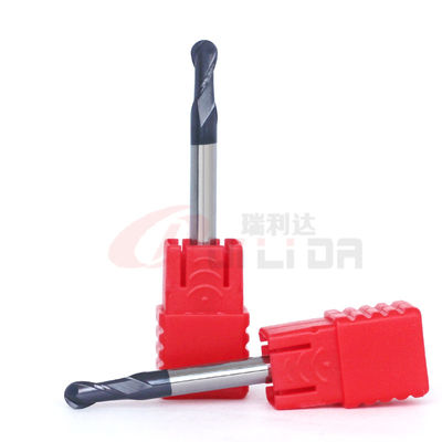 AlTiN Coating 4mm Solid Carbide Ball Nose End Mill 8mm 2 Flutes 3D Milling