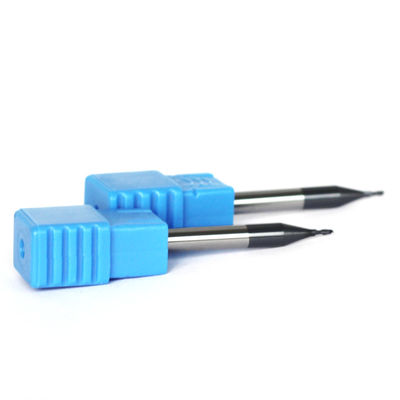0.039" 1mm 2 Flute End Mill Steel Iron AlTiN Coating 35 Helix Angle HRC50
