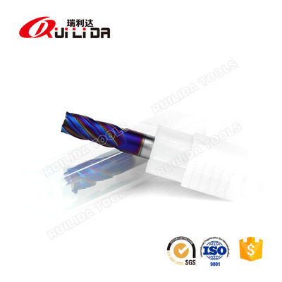 10mm 3/8" Carbide Corner Radius End Mills For Cutting Hardened Steel 4 Flute HRC65 .125 Radius