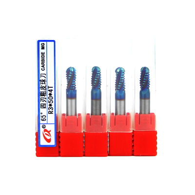 Diameter Custom End Mills Four 4 Flute Roughing End Mill Ball Nose Solid Milling Cutter