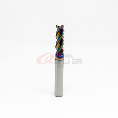 6mm 1/4" 3/8" Milling Aluminum End Mill For 7075 Aluminum 3 Flute DLC Coating