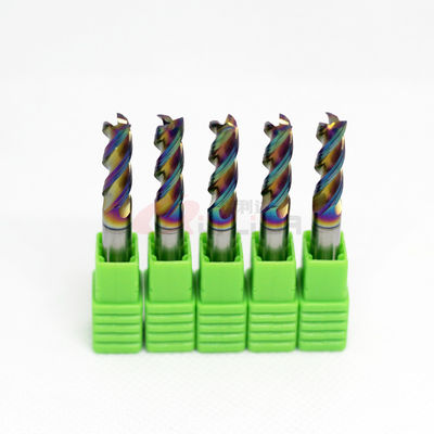 6mm 1/4" 3/8" Milling Aluminum End Mill For 7075 Aluminum 3 Flute DLC Coating
