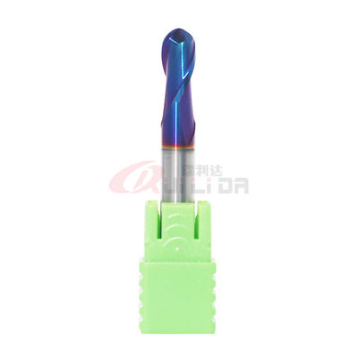 Hard Steel Carbide Ball Nose End Mill 2 Flutes 6mm Shank Diameter