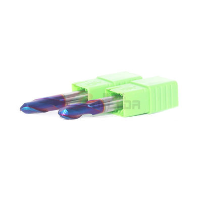 16mm 2 Flutes Carbide Ball Nose Endmill Blue Coating For Mold Steel
