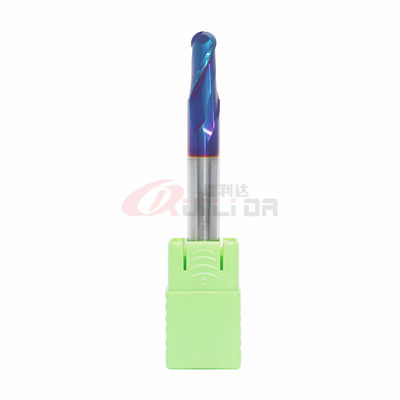 HRC65 2 Flutes Carbide Ball Nose End Mill 10mm Extra Long For Tool Steel
