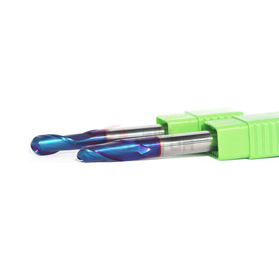 Titanium Carbide Ball Nose End Mill HRC65 10mm Shank Diameter 2 Flutes