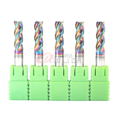 6mm 1/4 Inch DLC Coating 3 Flutes High Performance End Mills For Aluminum