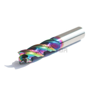 High Efficiency 3 Flutes Aluminium End Mill DLC Coating Big Capacity 12mm