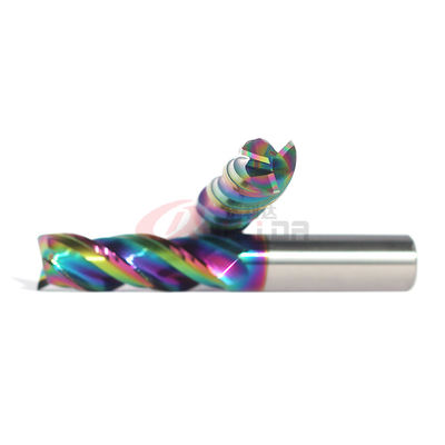 High Efficiency 3 Flutes Aluminium End Mill DLC Coating Big Capacity 12mm