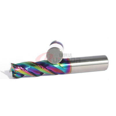 High Efficiency 3 Flutes Aluminium End Mill DLC Coating Big Capacity 12mm