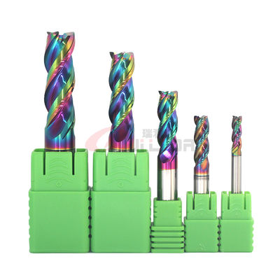 High Efficiency 3 Flutes Aluminium End Mill DLC Coating Big Capacity 12mm