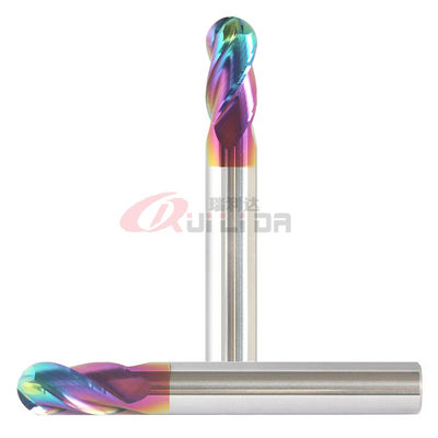 HRC65 Mirror Surface Aluminum End Mill 4 Flutes Ballnose Endmill With DLC Coating