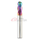 HRC65 Mirror Surface Aluminum End Mill 4 Flutes Ballnose Endmill With DLC Coating