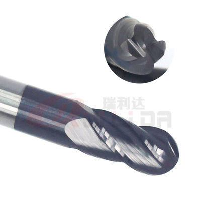 1/4" 6mm Ball Nose Cutter Suppliers Hrc55 Tungsten Steel Milling Cutter 4f 4x1