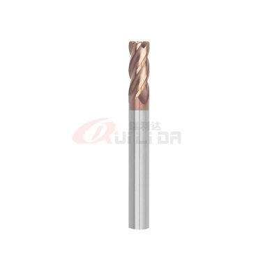 4 Flute .2362 6mm Corner Radius End Mill 1/4" Shank HRC55