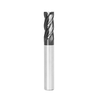 .25" .375" Carbide End Mill Cutter 8mm 35 Degree Cnc End Mill Cutter For Steel 4Fl