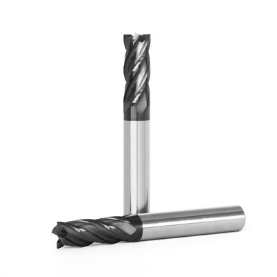 .25" .375" Carbide End Mill Cutter 8mm 35 Degree Cnc End Mill Cutter For Steel 4Fl