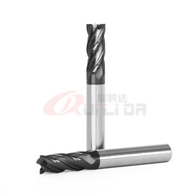 .25" .375" Carbide End Mill Cutter 8mm 35 Degree Cnc End Mill Cutter For Steel 4Fl