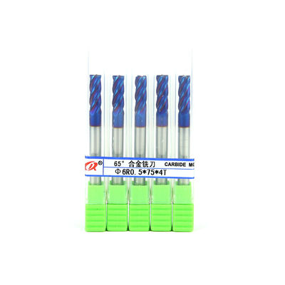 3/16" 1/8" 1/16" Metric Corner Radius End Mills Extra Long Reach End Mill HRC 65 4Fl