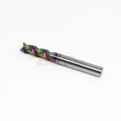 6mm 1/4" 3/8" Milling Aluminum End Mill For 7075 Aluminum 3 Flute DLC Coating