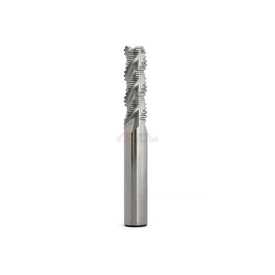 3/8" 5/16" 8mm Solid Carbide Roughing End Mill Coating For Aluminum 3 Flutes HRC50