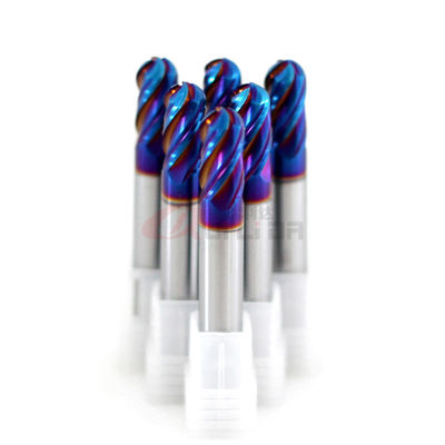 4Fl Diamond Ball Nose End Mill For Cutting Inconel 1/2 Shank