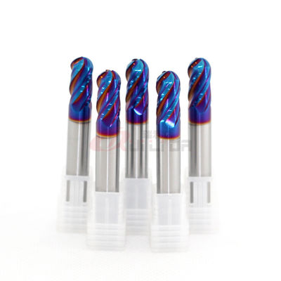 4Fl Diamond Ball Nose End Mill For Cutting Inconel 1/2 Shank