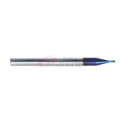HRC65 High Hardness 1mm 2 Flutes Carbide Ball Nose Endmill For Titanium
