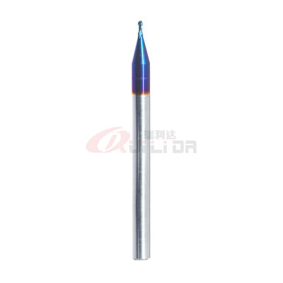 HRC65 High Hardness 1mm 2 Flutes Carbide Ball Nose Endmill For Titanium