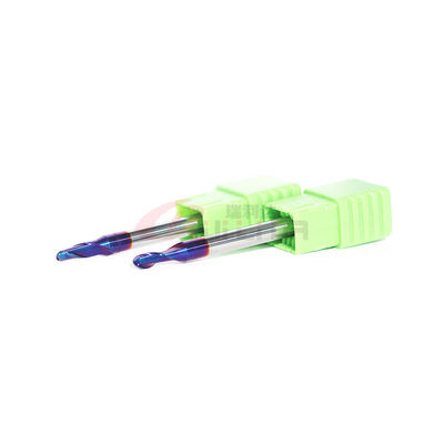 HRC65 Hardness Carbide Ball Nose End Mill 3mm 2 Flutes 30 Degree For Hard Steel