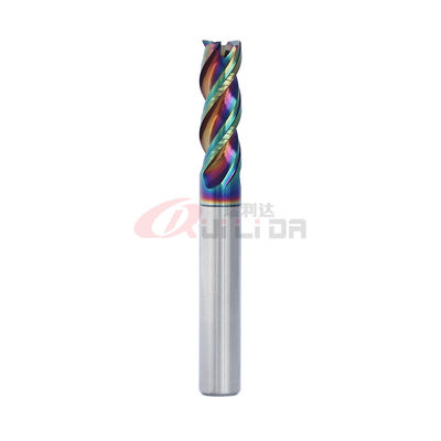 6mm 1/4 Inch DLC Coating 3 Flutes High Performance End Mills For Aluminum